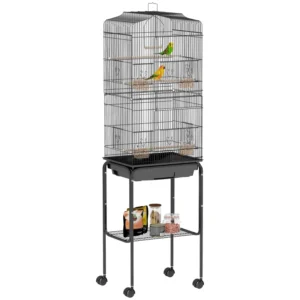 Cage à oiseaux roulante 62" Maison de cacatoès
