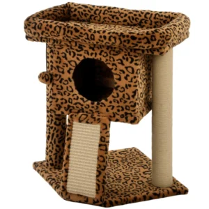 Petite tour à chat avec perchoir, griffoir, condo pour chats, ballon jouet.