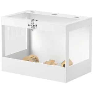 Cage de hamster 31,5"L avec dessus ouvrable, cabane, bascule, et échelle.