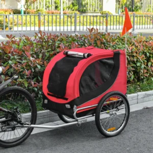Vélo pour chien, remorque pliable pour animaux de compagnie, chariot à vélos, attache de transport de marchandises pour voyager avec ancre de sécurité.