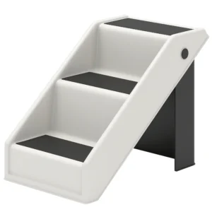 Escaliers pour chiens de petite taille, rampe pliante de 14,5" en haut, avec 3 marches antidérapantes pour les lits hauts ou canapés.