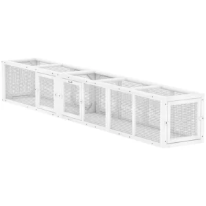 Tunnel pour chats enclos extérieurs pour chats avec design combinable, 8 portes, jouets pour chat de 98" pour la maison, la fenêtre, la cage