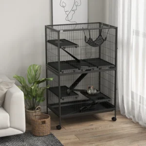 Cage roulantes a 5 niveaux Deluxe pour cochons d’Inde, cage à furets pour chatons mink chinchilla.
