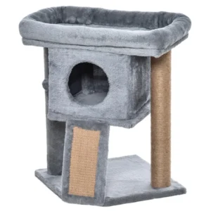 Petite tour à chat avec perchoir, griffoir, condo pour chats, ballon jouet.