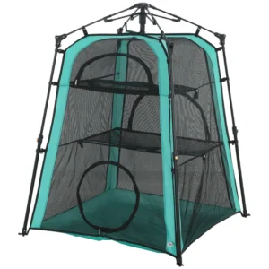 Tente portable 3 étages pour animaux en intérieur extérieur, maison pour chats