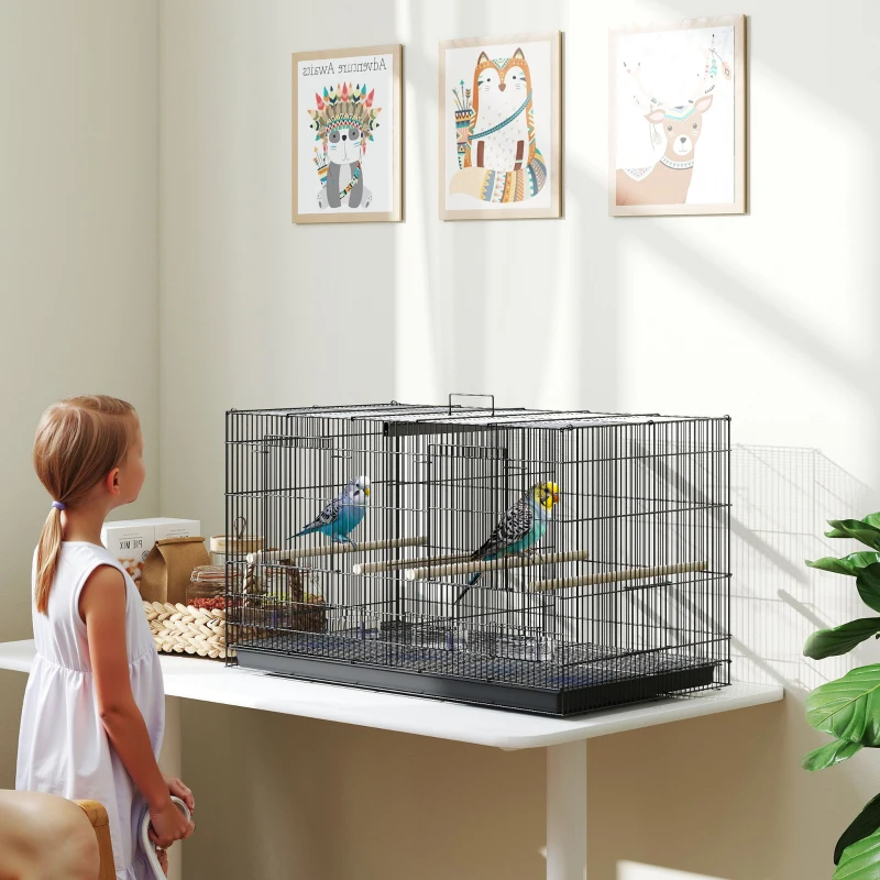 Cage à oiseaux de 18" H, grande cage à perruche – Image 2