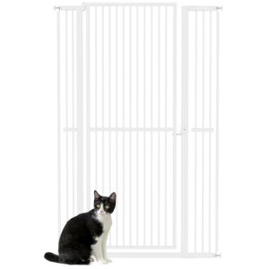Porte pour chat extra haut, portail pour animaux avec rallonges pour porte, couloir, escalier