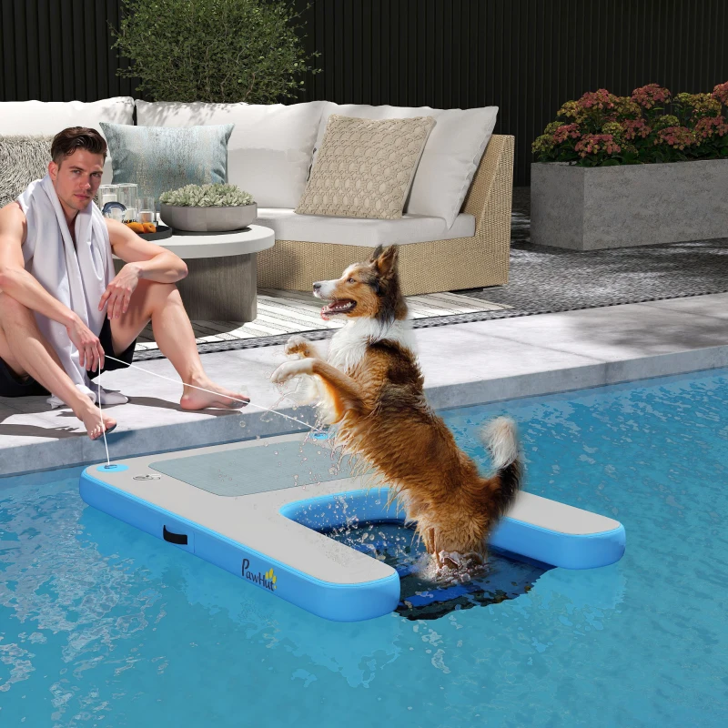 Plateforme flottante pour animaux – pour piscine, lac, quai et bateau (300 lbs) – Image 2