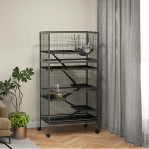 Cage roulante pour petits animaux à 6 niveaux, Cage Deluxe pour lapins, furets pour vison Chinchilla, Chaton, et Lapin