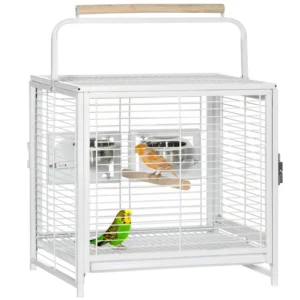 Cage de transport pour oiseaux, cage métallique portable.