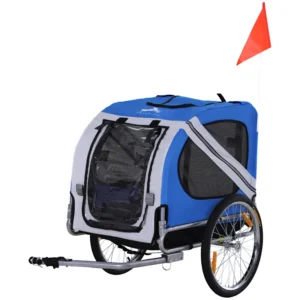 Vélo Remorque pour animaux Wagon Vélo Wagon Transport de marchandises pour voyager avec 3 entrées Grandes roues.