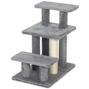 Escaliers pour chats avec griffoir en sisal pour divan haut, escaliers réglables à 3 étages pour animaux.