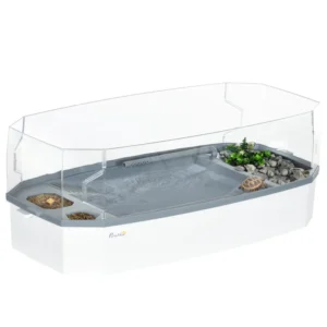 Kit de terrarium pour tortues avec plateforme de prélas, pompe à eau, conception de couche filtrante.