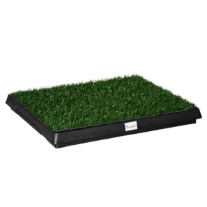 Tapis d’herbe pour chien avec plateau, gazon artificiel pour chiens, toilettes pour chiens, bac toilette pour chiots, apprentissage intérieur extérieur pour chiots.