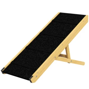 Rampe pliante de 33" avec hauteur réglable à 4 niveaux pour lit, le canapé, pour petits et moyens chiens.