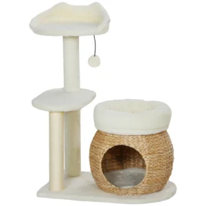 Tour d’arbre à chat de 31"avec griffoirs, condo pour chats, lits, plateforme, ballon jouet pour chats d’intérieur.