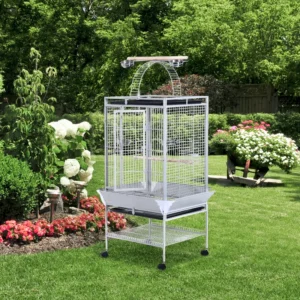 63" Stand pour cage à perroquets de grande taille, mangeoire à pinçons pour jouer.
