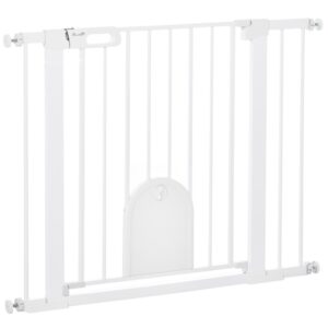 Barrière extra-large pour animaux avec petite porte, barrière pour chien avec barrière de sécurité, ajustement de pression des escaliers.