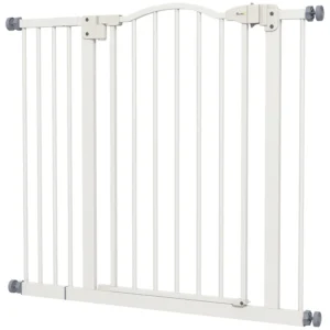 Porte pour chien extra haute avec ajustement sous pression, fermeture automatique, double verrouillage pour portes, couloirs, et escaliers