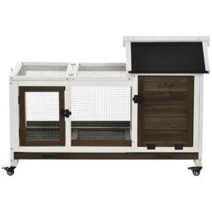 Cage à lapin avec roues, rampe,  pour courir, plateau pour intérieur extérieur.