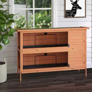 Clapier en bois à 2 étages Maison pour lapins