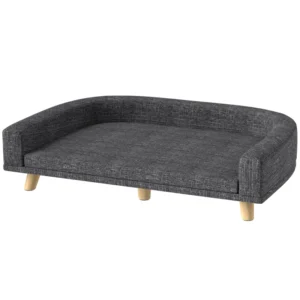 Canapé pour chiens avec housse lavable, coussinets antidérapants pour les pattes.
