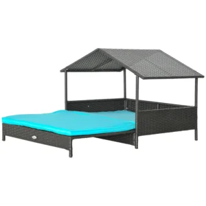 Lit extensible en osier avec housse lavable en coussin doux, pour petits et moyens chiens.