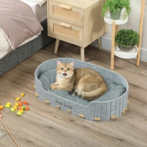 Lit pour chat avec coussin amovible lavable, canapé en feutre résistant aux rayures pour chiens et chats de petite taille à moyenne