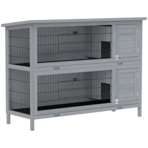 Clapier en bois surélevée pour avec plateau coulissant Porte verrouillable Dessus ouvrable pour intérieur.