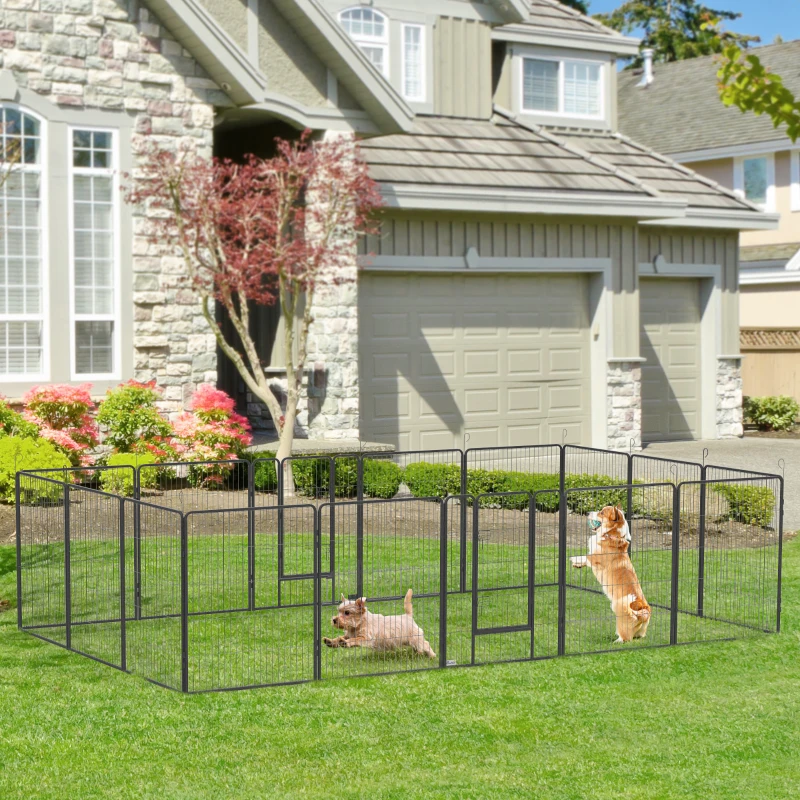 Parc de jeu robuste pour chiens16 panneaux de 39" de hauteur pour chiens petits et moyens grands.