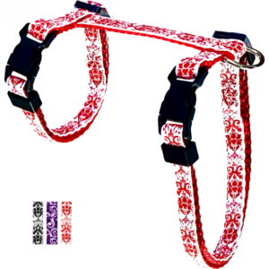 Harnais en ''H'' 5/8'' à motifs Damask / 5/8" ''H'' harness with Damask pattern