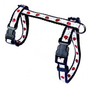 Harnais en ''H'' 5/8'' à motifs Coccinelle  /  5/8" ''H'' harness with Coccinelle patterns