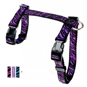 Harnais en ''H'' 5/8'' à motifs Zébré   /     5/8" ''H'' harness with Zebra pattern