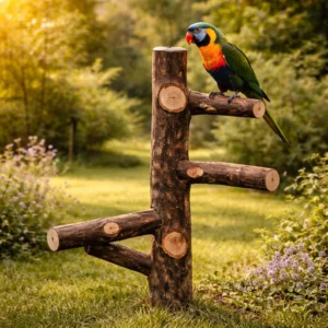 Perchoir en bois de pommier, échelle d'escalade en spirale pour animaux de compagnie pour perroquets et petits oiseaux.