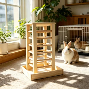 Support à foin pour animaux de compagnie amovible et solide, adapté aux petits animaux de compagnie et lapins