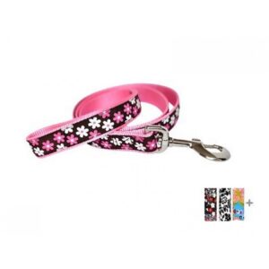 Laisse 1'' à motifs Fleurs   /      1'' Flower Patterned Leash