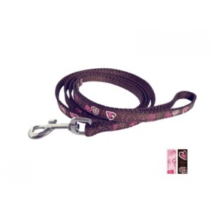 Laisse 3/8'' à motifs Coeurs / 3/8'' Leash with Hearts Pattern