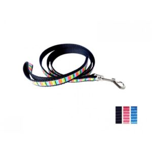 Laisse 5/8'' à motifs Rayé Rétro / 5/8'' Retro Striped Pattern Leash