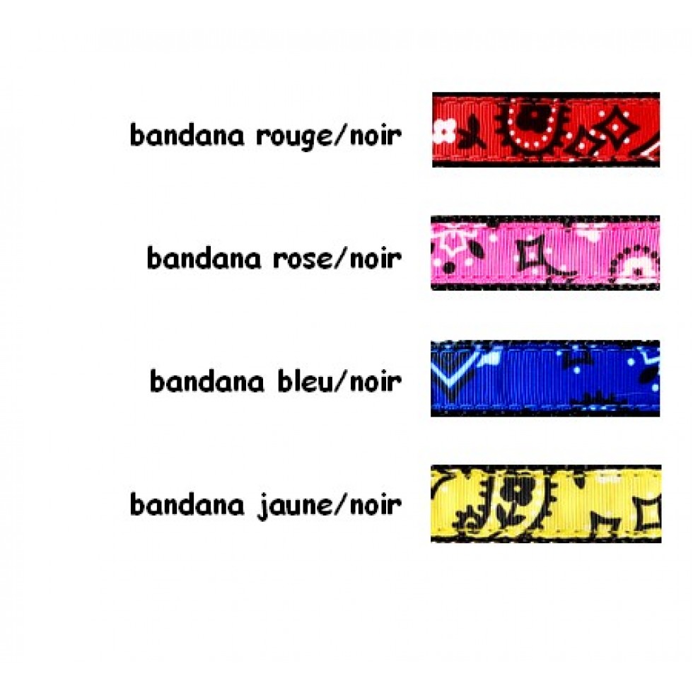 Laisse 3/4'' à motifs Bandana / 3/4'' Bandana Patterned Leash – Image 3