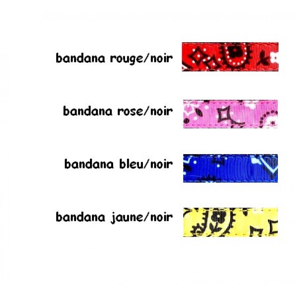 Laisse 5/8'' à motifs Bandana / 5/8'' Patterned Bandana Leash – Image 3