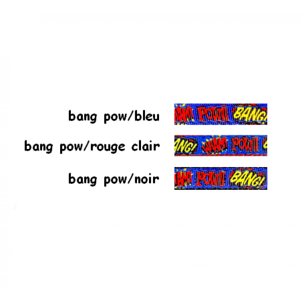 Laisse 3/8'' à motifs Bang Pow / 3/8'' Leash with Bang Pow Pattern – Image 2