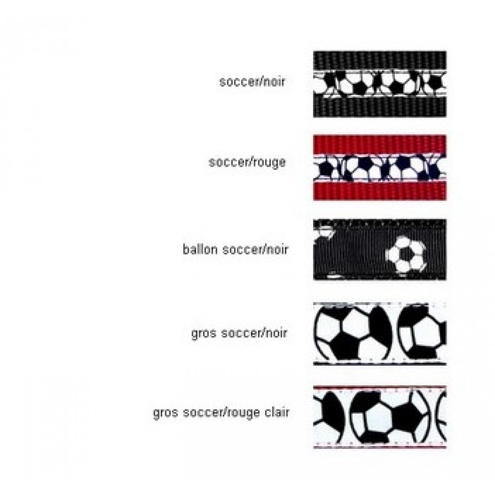 Laisse 1'' à motifs Soccer / 1'' Soccer Patterned Leash – Image 3