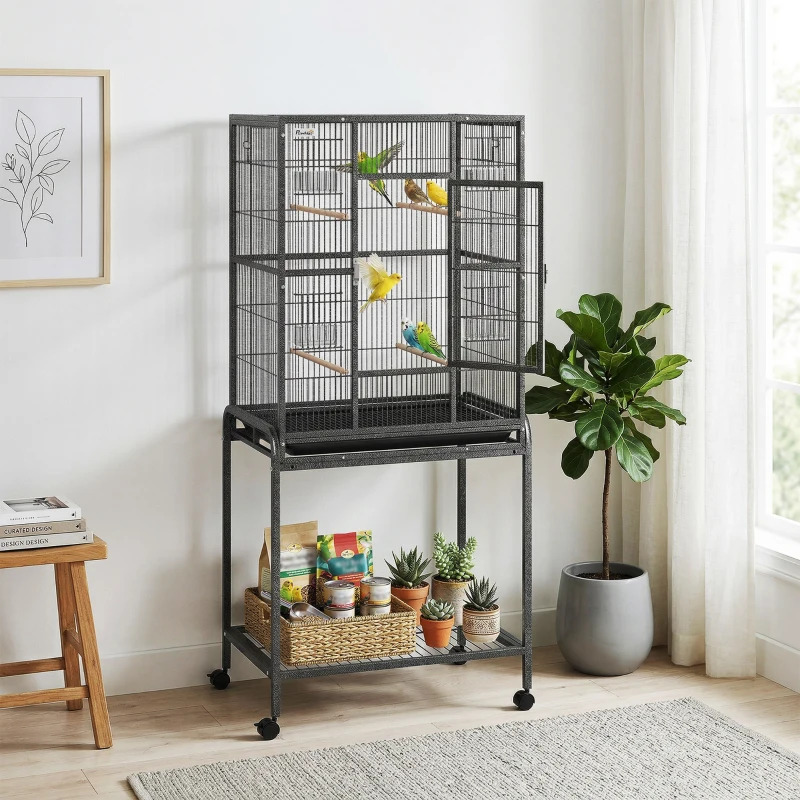 Cage à oiseaux de 56", pour perroquet avec support roulant amovible. – Image 4