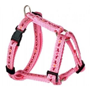 Harnais ''EZ'' 5/8'' à motifs Chien Rose / ''EZ'' 5/8'' Patterned Dog Harness Pink