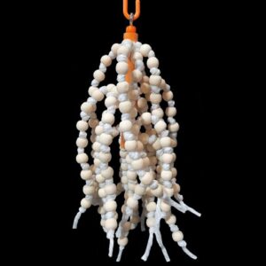 Jouet oiseau chaîne de perles | et en perles de bois