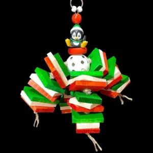 Jouet oiseau pingouin menthe poivrée | Jouet perroquet de Noël