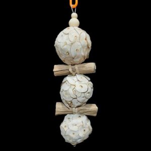 Jouet d'oiseau empilable Sola Ball | Pile de petits pains de feuille de bananier déchirable