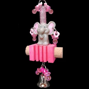 Adorable jouet pour petits perroquets avec bouchons, perles, et tétines.