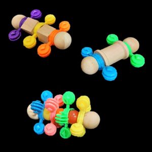 Jouets pour pieds de perroquet en forme de flocon de neige | Oiseaux moyens/grands | Lot de 3