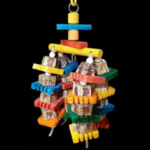 Chutes d'acajou | Cosse en acajou, pin jouet pour petits perroquets.